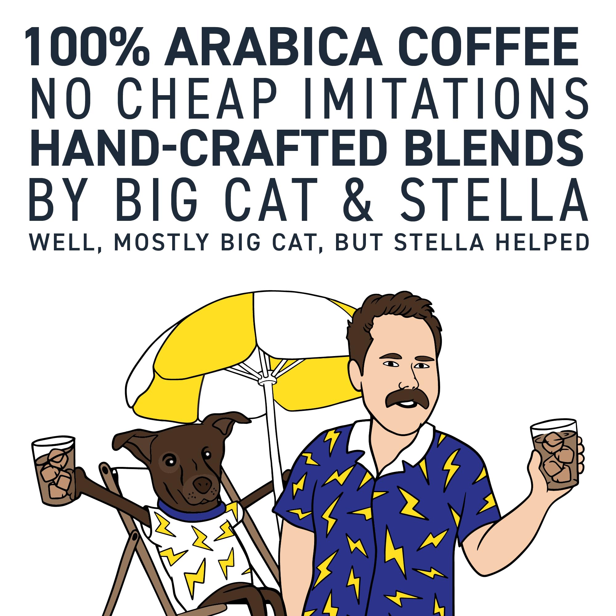 Stella Blue Cold Brew DarkRoast Electric Avenue Coffee - etyczne i zrównoważone pozyskiwane z Ameryki Środkowej - Pomaga wspierać PAWS Chicago