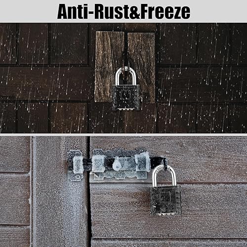 Miniatura 5 de Diyife - Juego de 2 candados combinados grandes desbloqueo de un toque, resistente a la intemperie, diseño de contraseña oculta, alta seguridad para