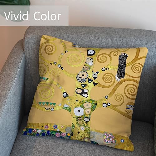 Miniatura 3 de Berkin Arts Fundas de almohada cuadradas decorativas diseñadas con decoración artística, mezcla de poliéster, paquete de 2, 18 x 18 pulgadas,