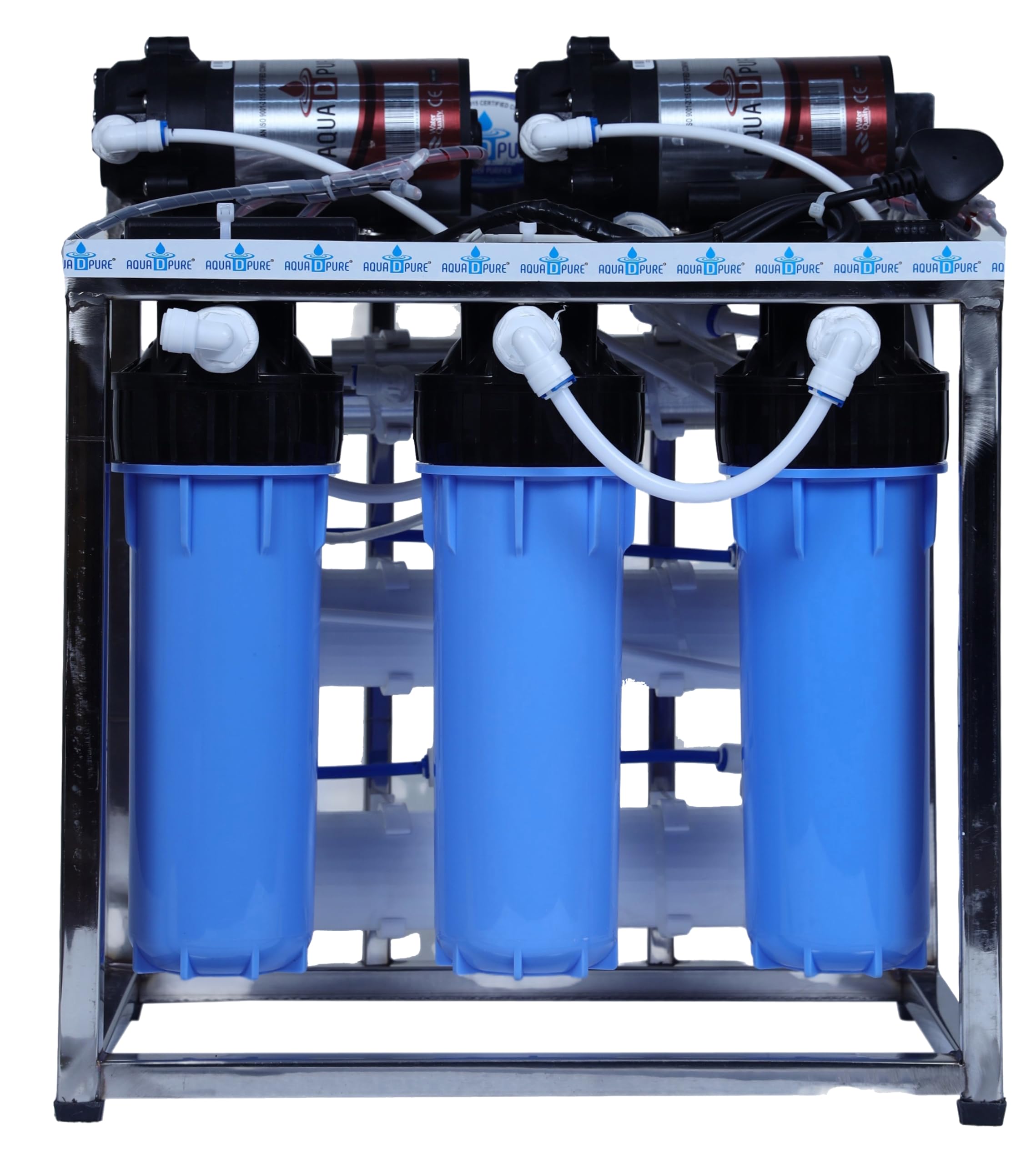 AQUA D PURE 25 LPH Commercial RO + UV Water Purifier with Double Pump Purification and Fully Automatic Function, TDS Adjuster, Dust Protective Cover, Blue-image-13