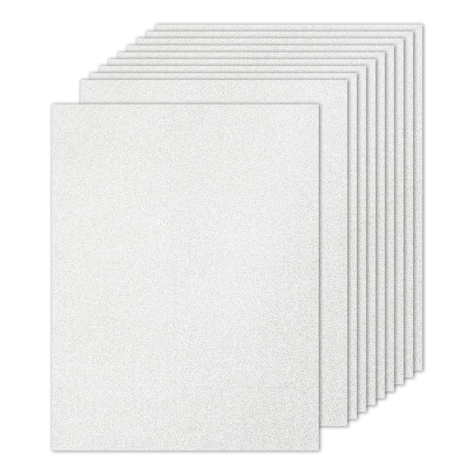 PATIKIL 10 Sheets Silver Glitter Cardstock 8.5 x 11 in
