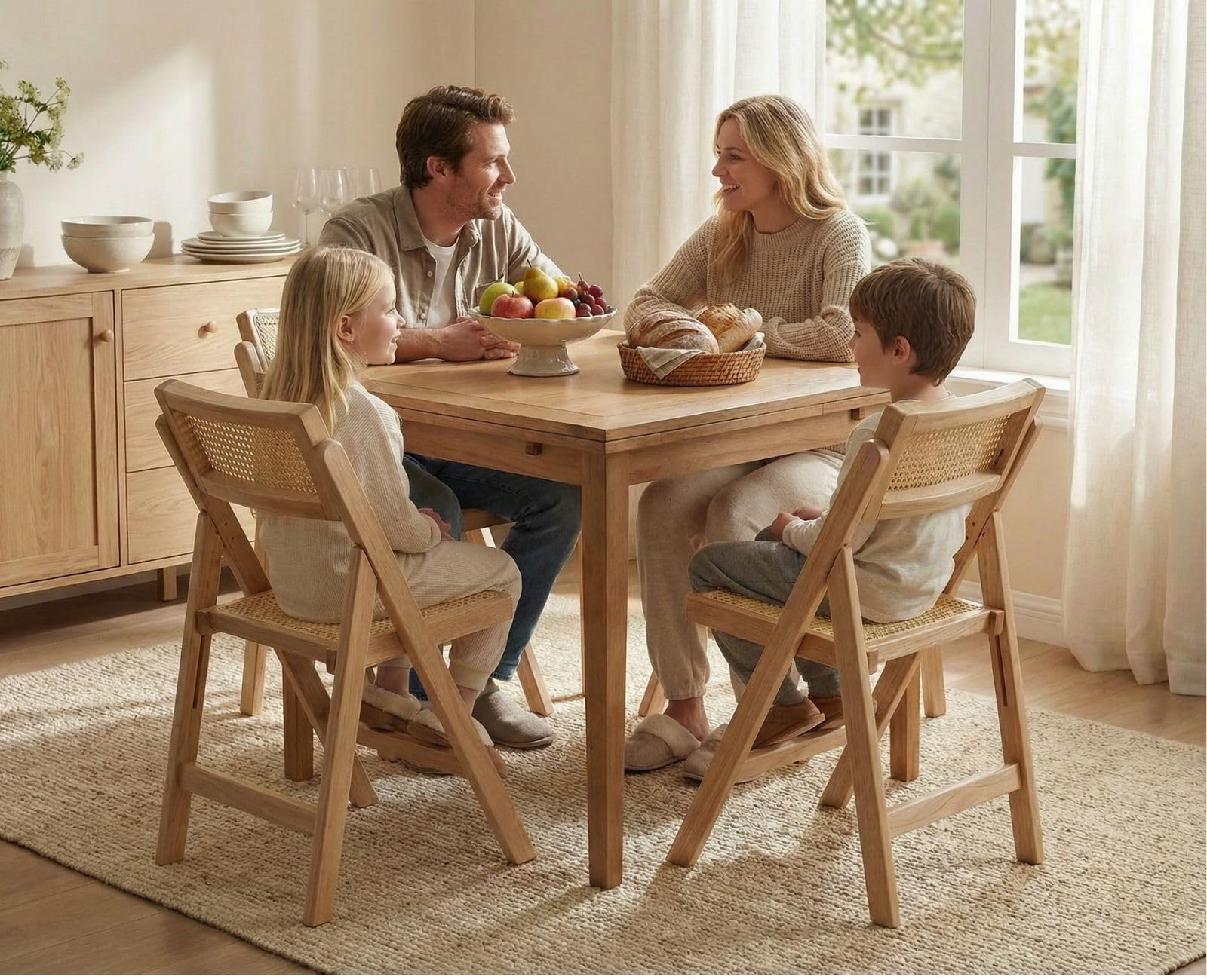 Lot De 2 Chaises Pliantes En Rotin Et Bambou – Design Naturel Et Pratique – Salle à Manger