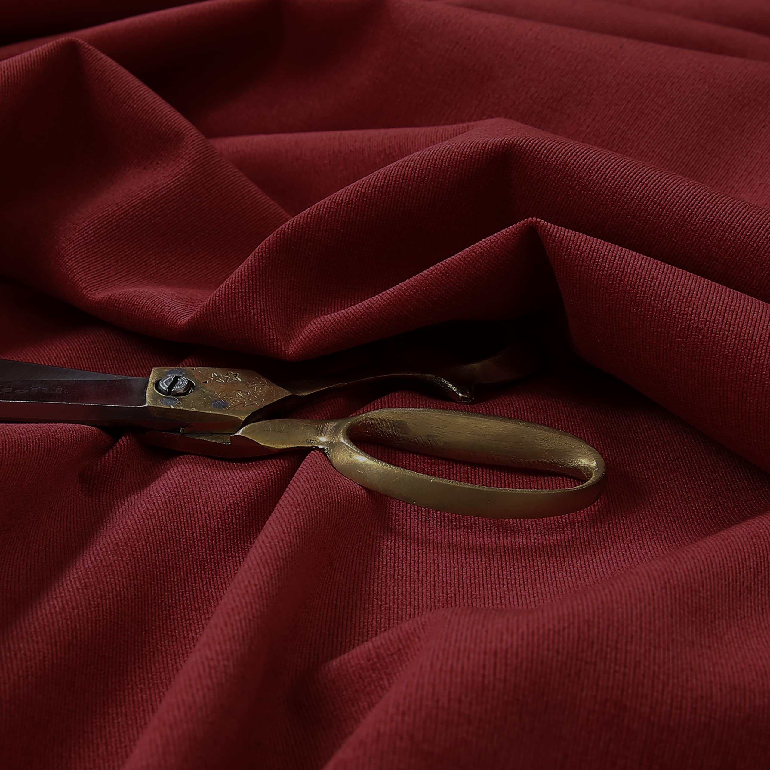 Redbrick Mill Fabrics Flame Retardant Elasticated Distressed Chenille Hard Wearing Upholstery Fabric by The Metre for Curtains and Cushions, Red (Per Metre) โ image 1