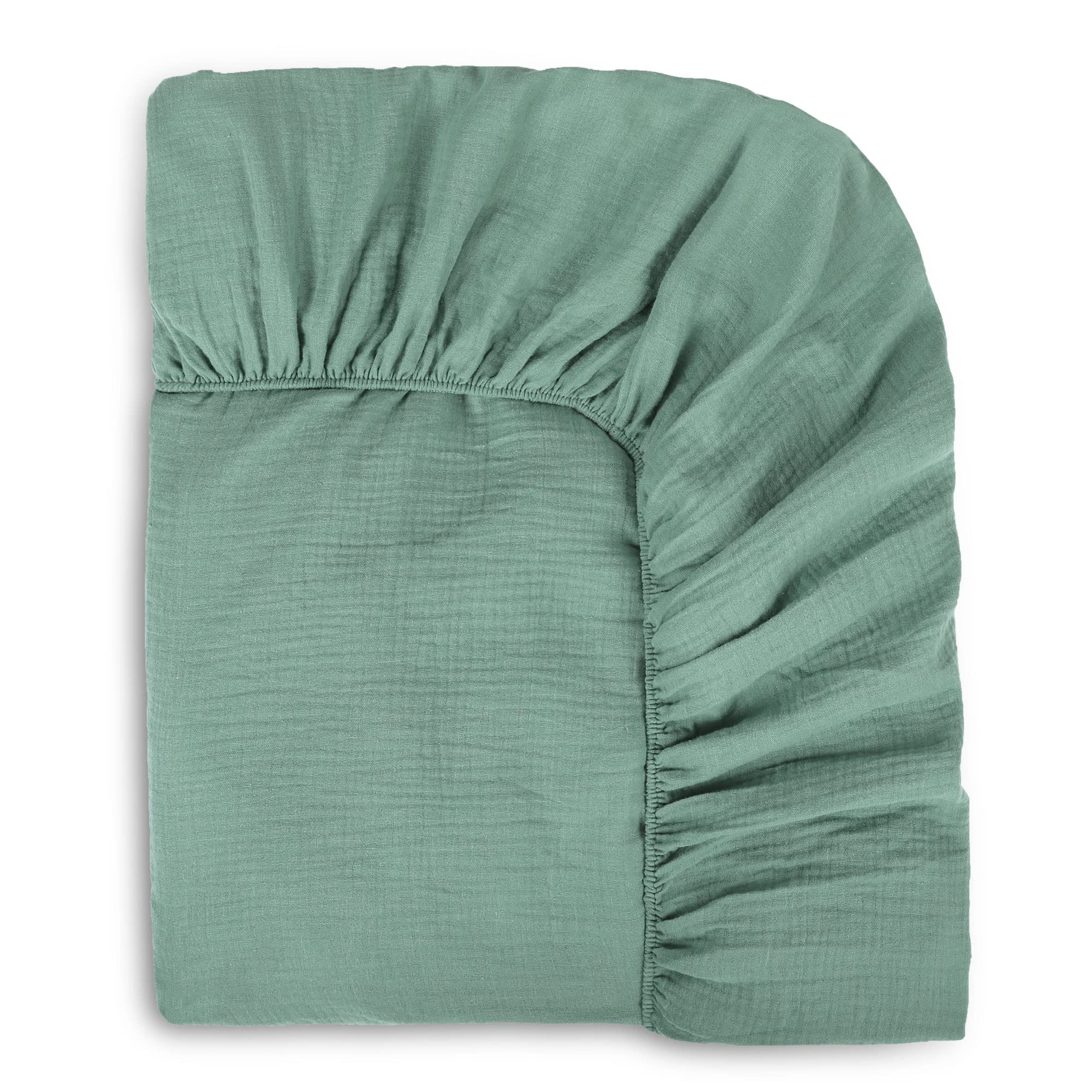 Looxii Fitted Crib Sheet Unisex Muslin Cotton Crib Sheet for Standard Crib 28"x 52" and for Boys and Girls Toddler Mattress