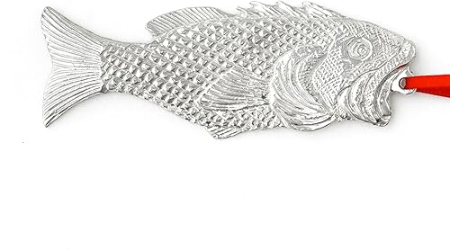 House of Morgan Pewter - Handmade Large Mouth Bass Gift - Metal Fish Christmas Ornament (Bass)