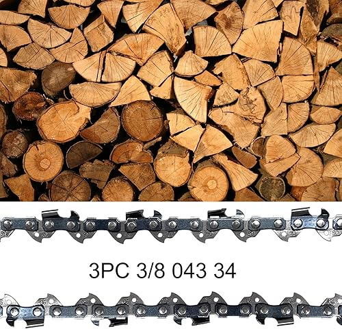 Miniatura 6 de Opuladuo 3 cadenas de motosierra de 8 pulgadas, cadena de repuesto de 8 pulgadas para sierra de poste Black & Decker LPP120, LPP120B y más, 38