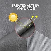 Vista 38 de Waterproof Synthetic Leather Upholstery Fabrics, Soft Anti-UV Material,Hypoallergenic Easy to Clean Non-Peeling (3Yard, Black)