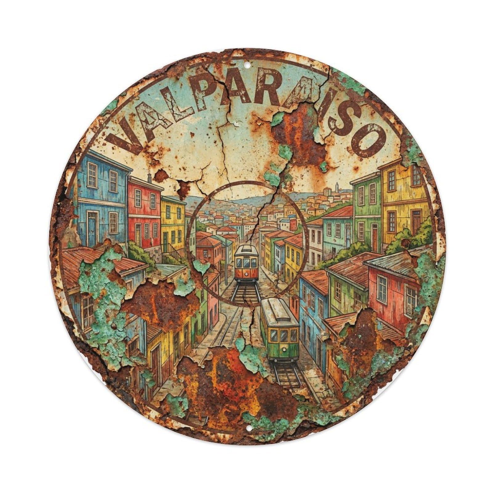 Travel Retro Chile Valparaiso Metal Tin Sign