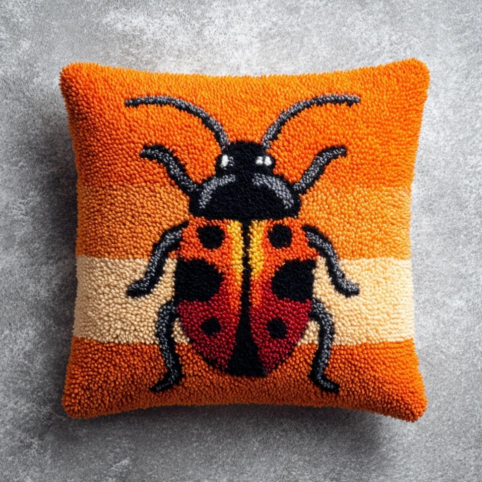 AxiangziK DIY Latch Hook Pillow Kit,Cockroach