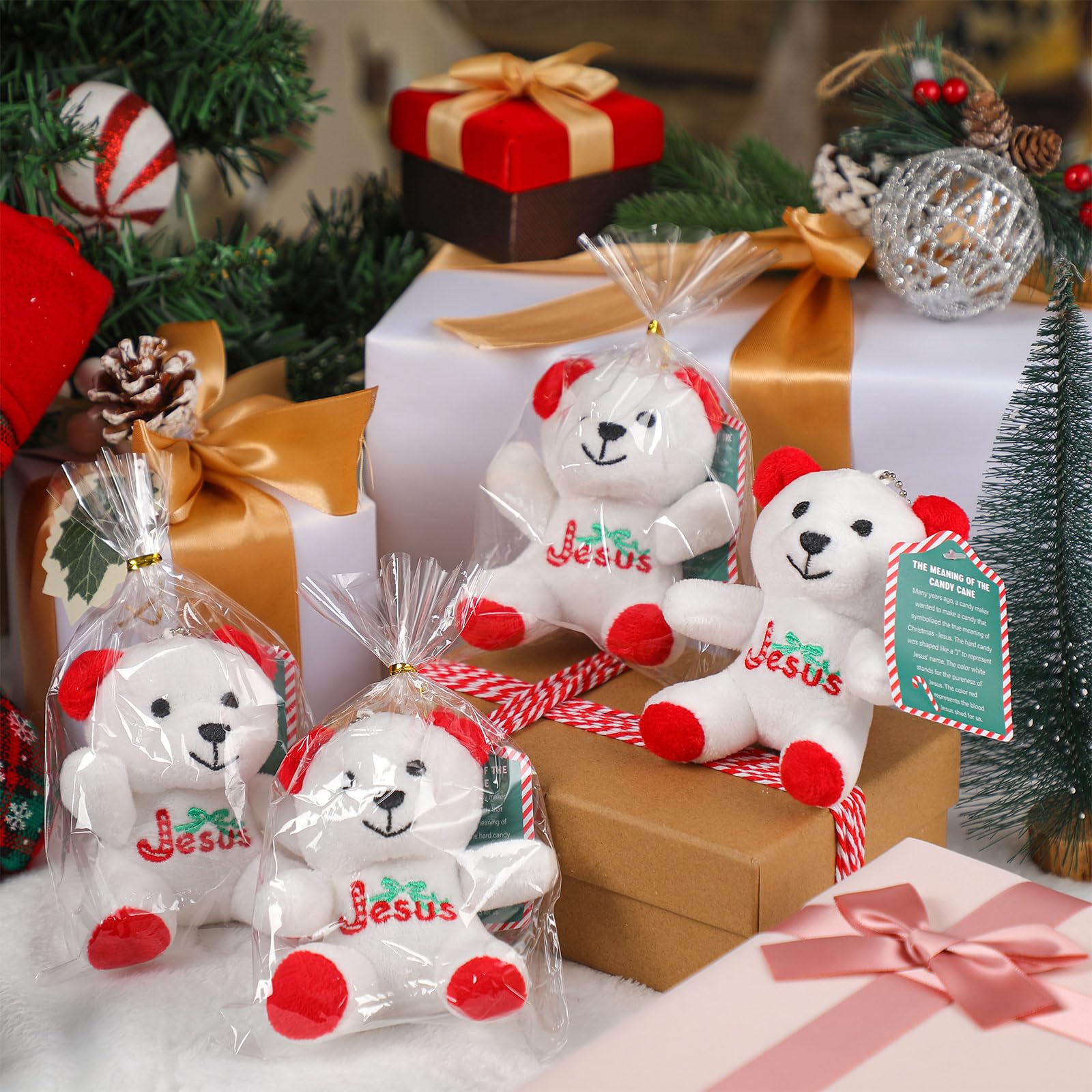 Amazon.com: Poen 27 Pack Christmas Jesus Mini Plush Bears with
