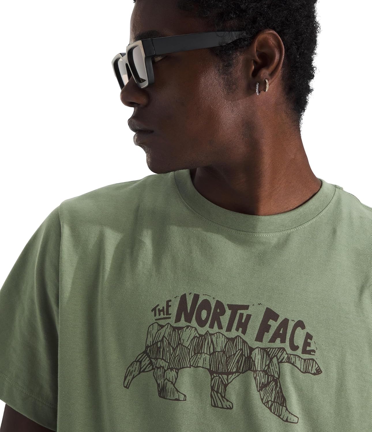 THE NORTH FACE Men's Evolution TNF Bear Short-sleeve Tee | Cotton Shirt With a Graphic Design, Set in Sleeves, Ribbed Collar - Image 3