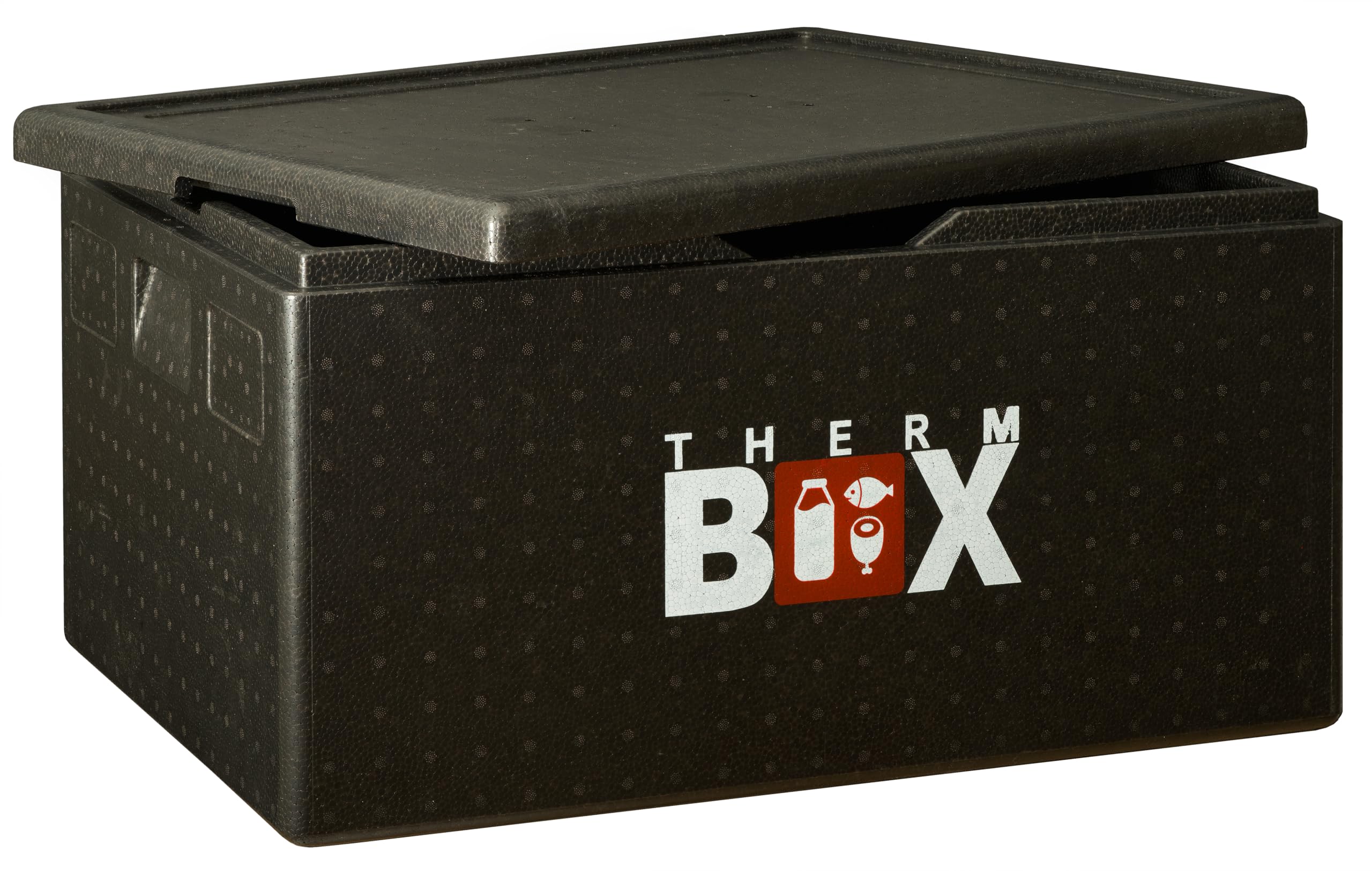 THERM BOX Styroporbox B80 80-Liter - für E2 & E3 Kisten Thermobox Kühlbox Innen: 62,5x42,5x32cm Profibox Wiederverwendbar