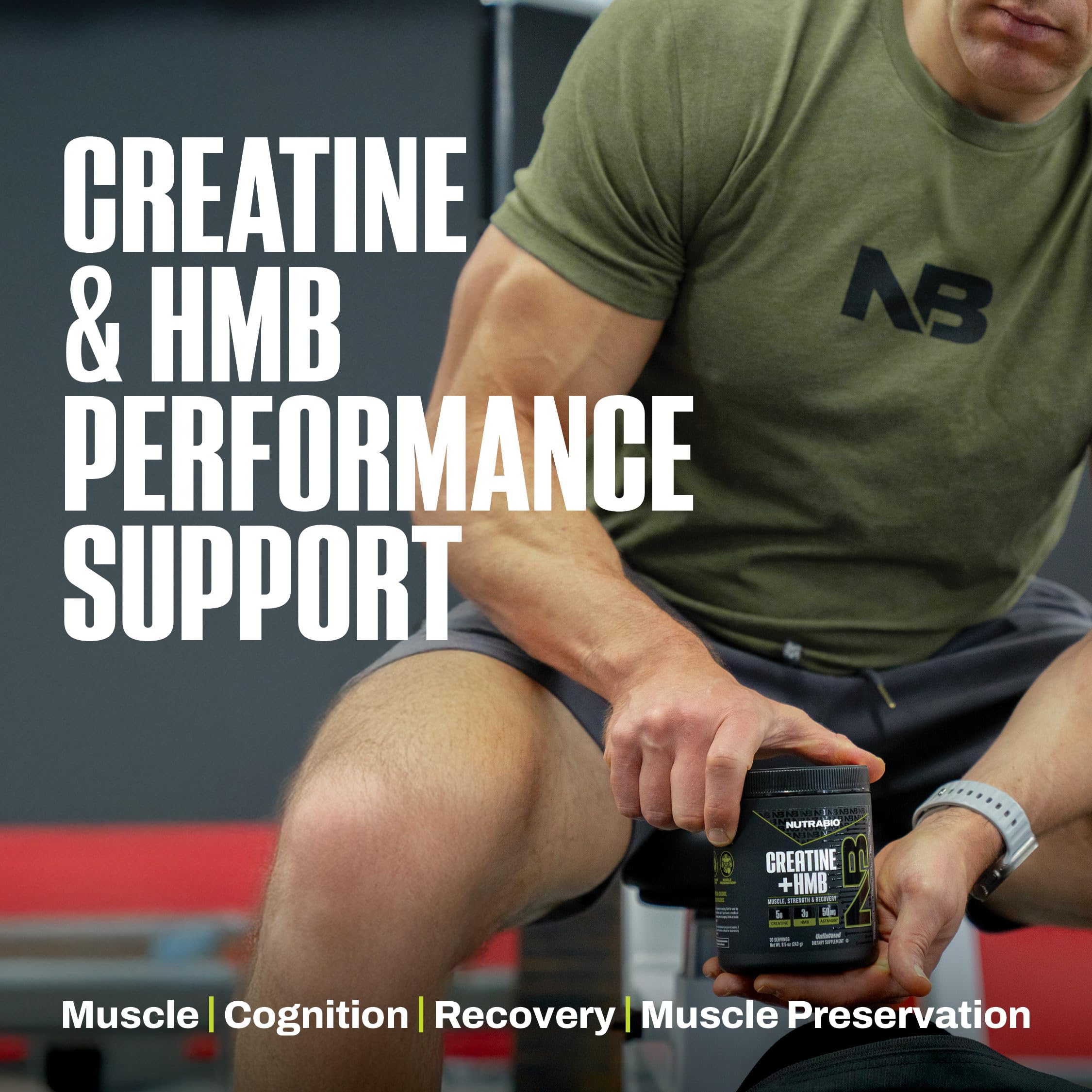 NutraBio Creatine + HMB- Creatine Monohydrate with HMB Powder for Muscle Growth, Increased Strength- 30 Servings (Unflavored) — Amazon image 5