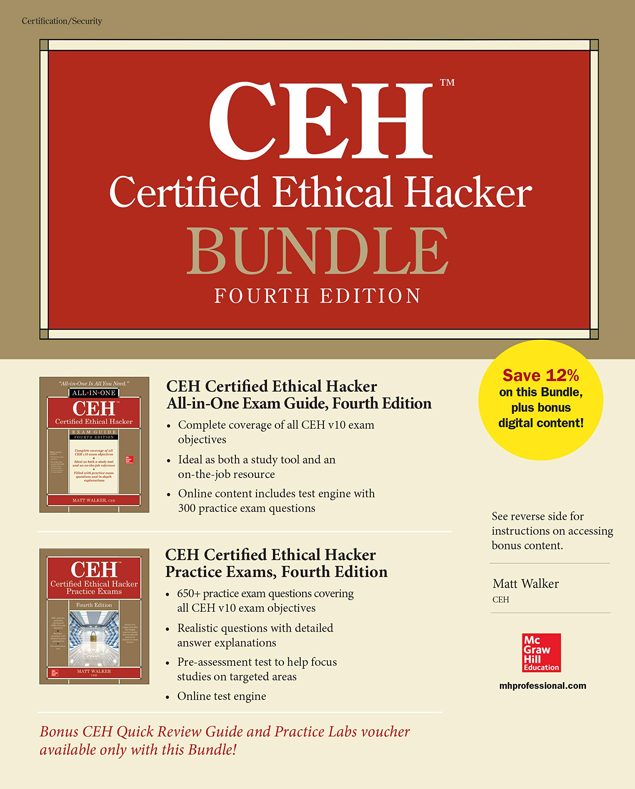 CEH Certified Ethical Hacker Bundle, Fourth Edition-Matt Walker