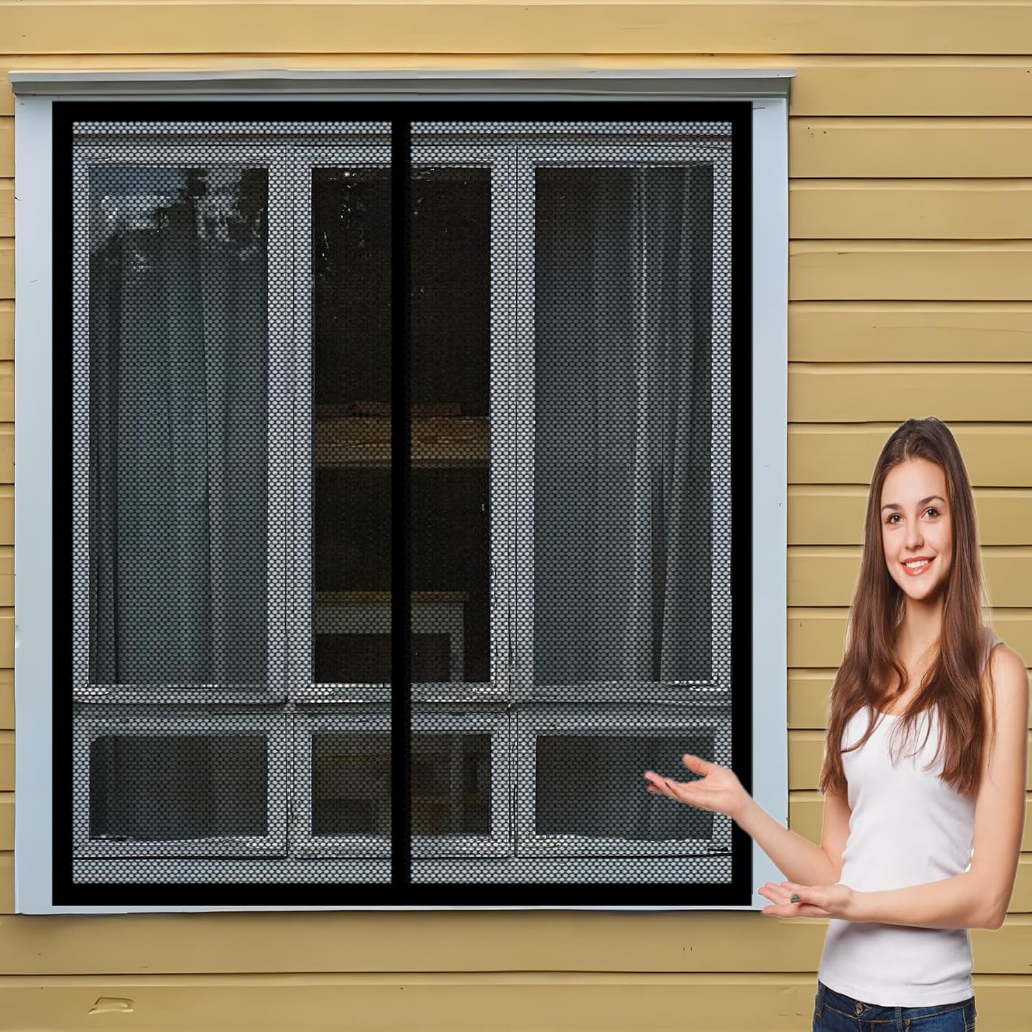 Fly Curtain Mosquito Net 108 x 145 cm Insect Protection Window