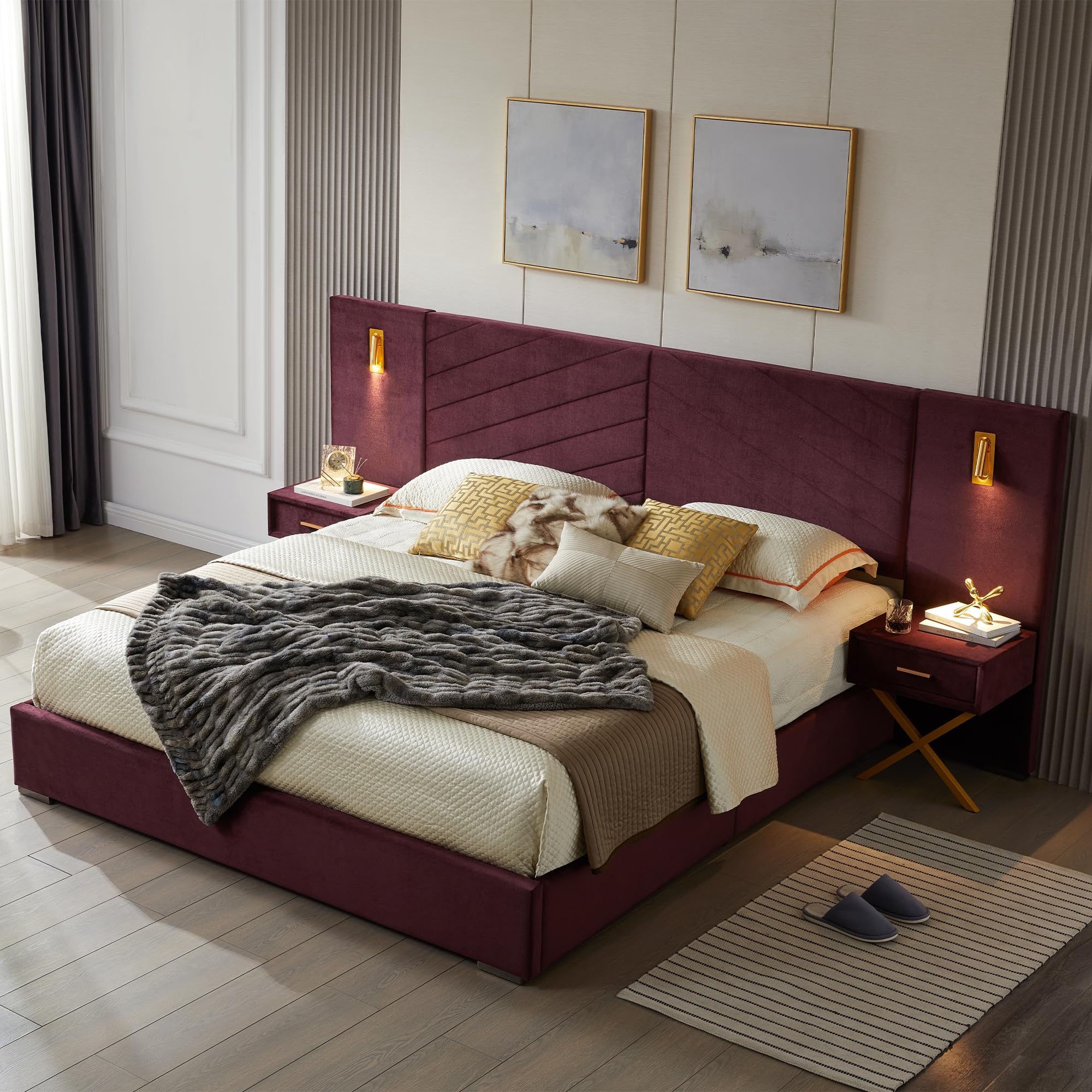 Amazon.com: Olodumare Luxurious King Platform Bed Frame