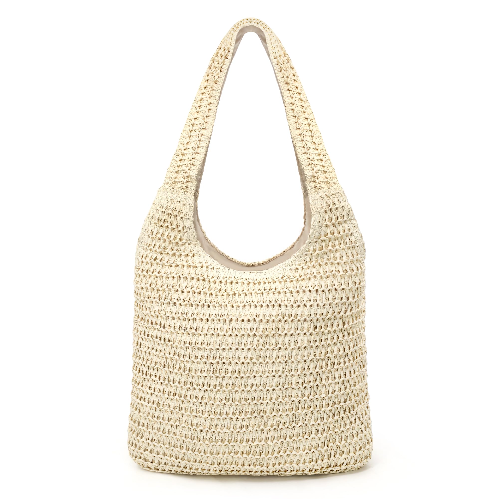 beifon Strandtasche Damen Sommer Boho, Gestrickte Tasche Beach Bag Netz Strandbeutel, Häkeltasche Mesh Gehäkelt Handtasche, Tote Bag Netztasche Umhängetasche Sommertaschen für Reisen, Alltag