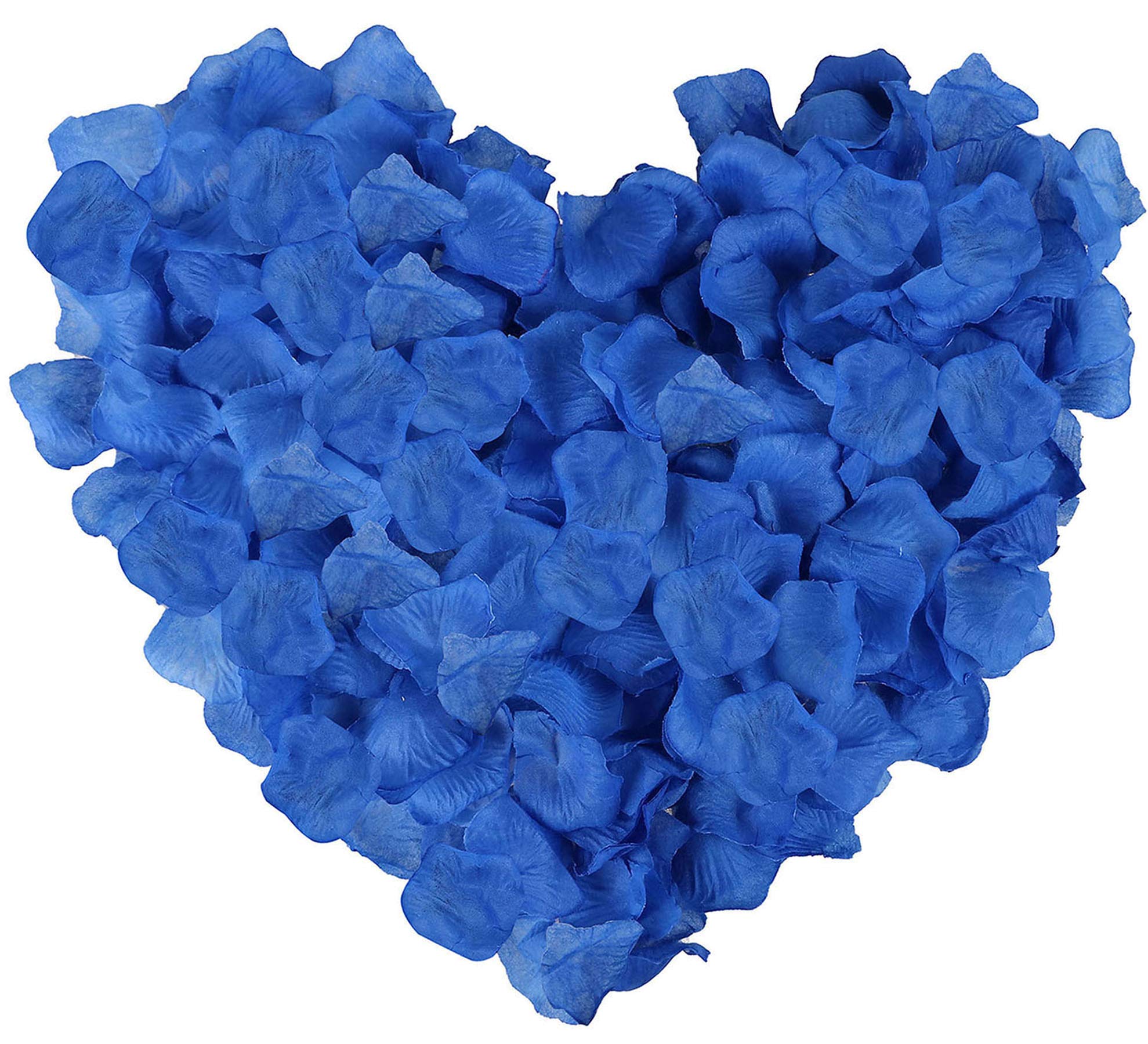 Pétales de rose artificiels bleu royal sans tache pour décoration de salle et de buffet
