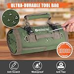 Roll Up Tool Sac-Dons pour les hommes Papa L'épouse, anniversaire de la fête des Pères pour les Hommes, outil lourd Organisateur sac avec 2 Pochettes amovibles pour charpentier mécanicien (vert)