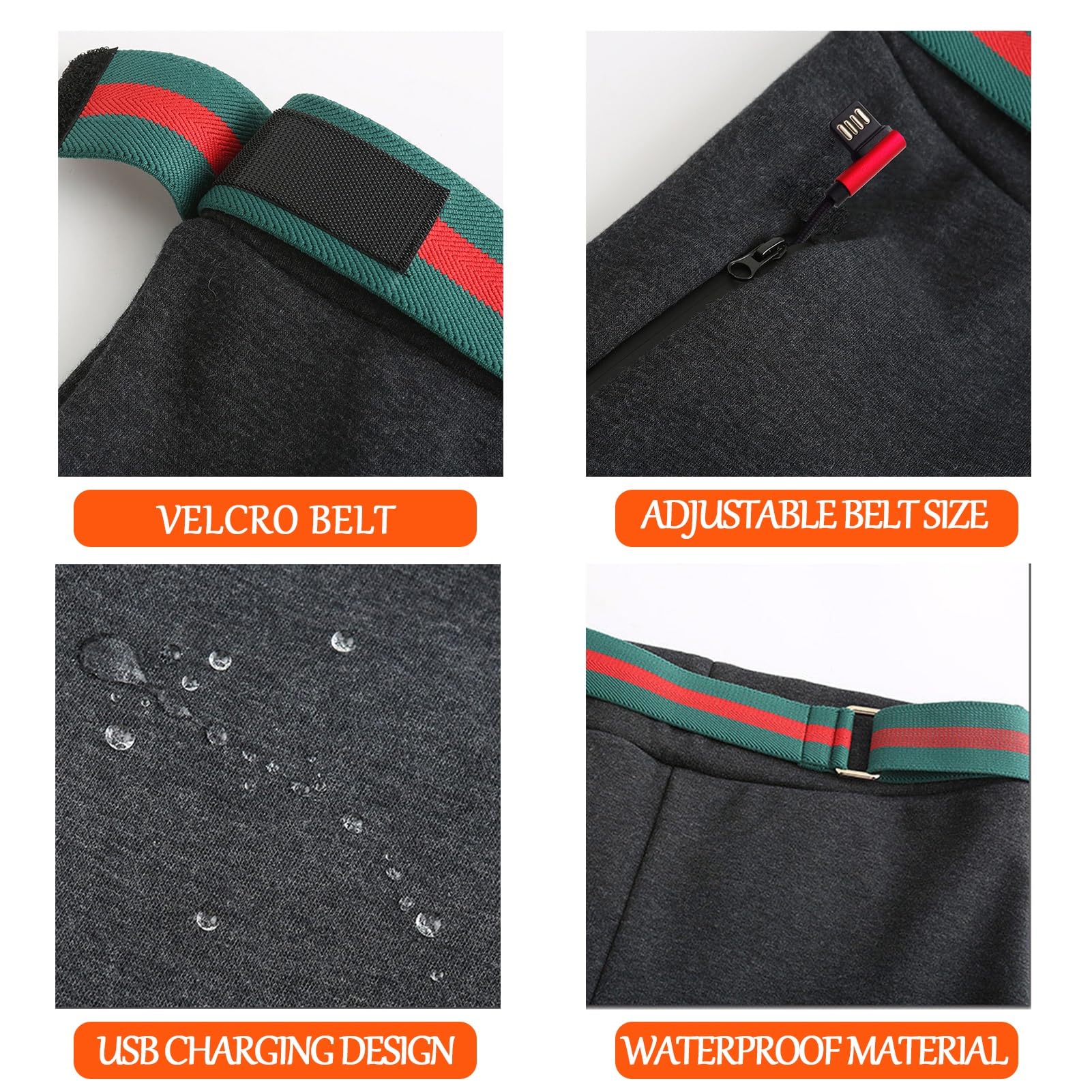Leggings elettrici USB per Donna, Vestiti Invernali riscaldati, Pantaloni riscaldati elettrici, Biancheria Intima Termica