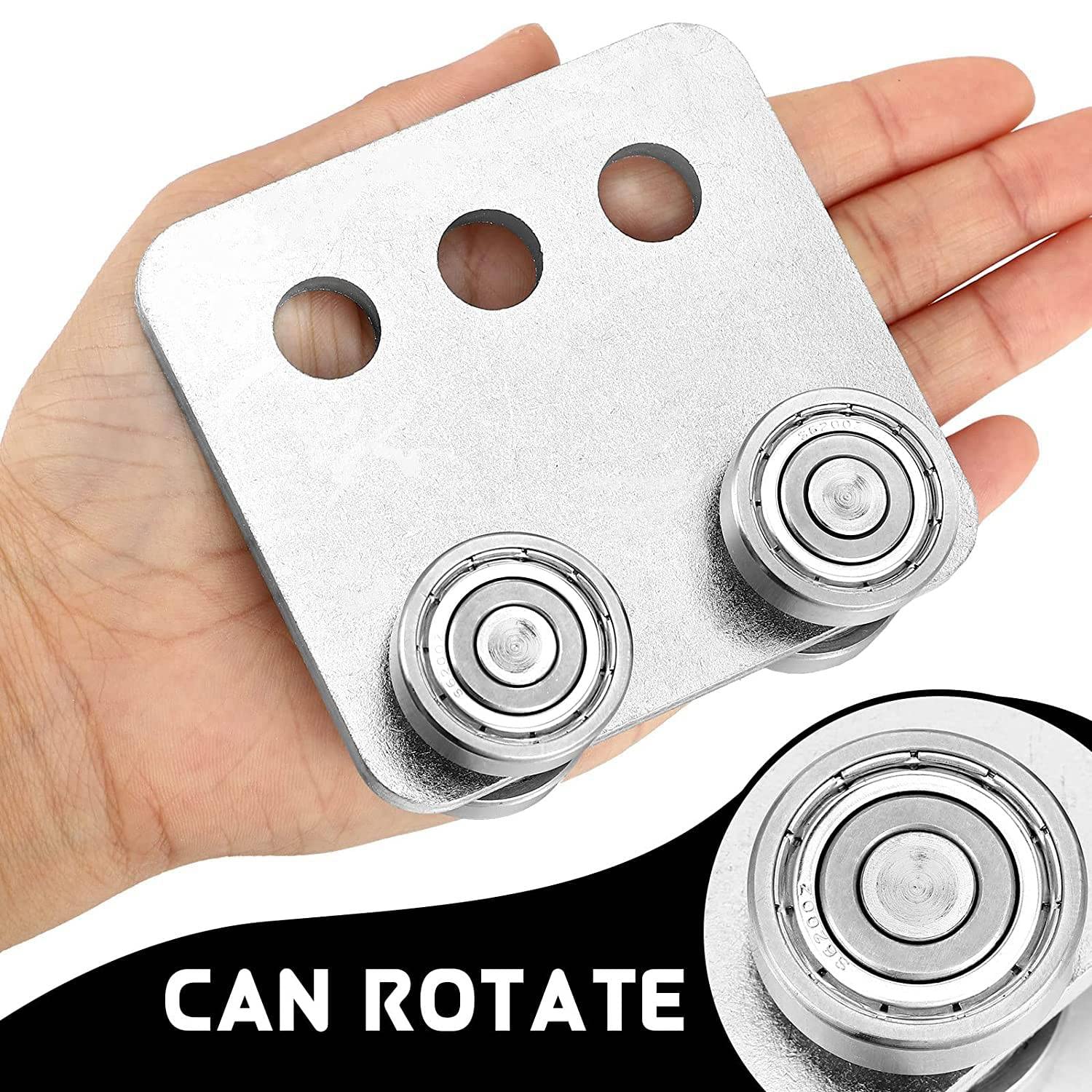4 piezas de 4 ruedas de carrete, carrete de canal soldado para canales de puntal de 1-5/8 de ancho