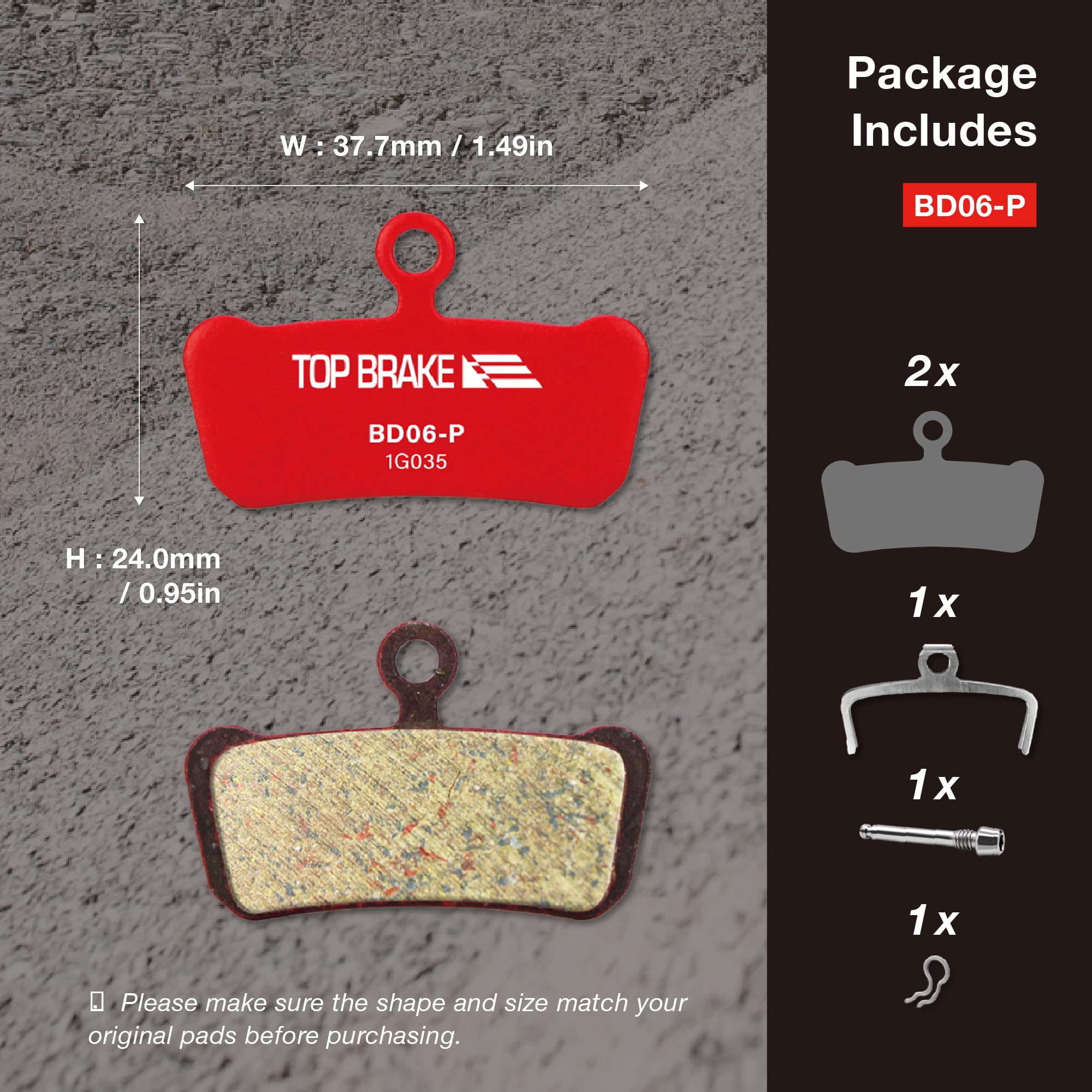 TOP BRAKE Plaquettes de Frein à Disque vélo compatibles avec SRAM G2 R/RS/RSC, Guide R/RS/RSC, AVID Elixir 7 9 XO | MTB/eMTB/Cross-Country (XC)/Racing/Trail