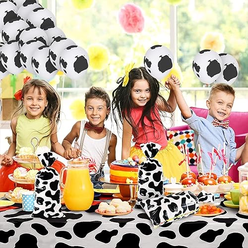 Miniatura 7 de 30 globos con estampado de vaca, globos de decoración de fiesta de vaca, globos de látex de animales de granja de 12 pulgadas para suministros de