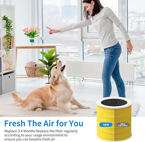 Miniatura 5 de Filtro de repuesto A2001 H13 True HEPA compatible con purificador de aire A2001, True HEPA 3 en 1, filtro de carbón activado y prefiltro para