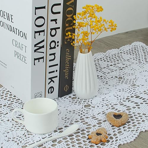 Miniatura 6 de kilofly camino de mesa rectangular de encaje hecho a mano a ganchillo varios tamaños Blanco