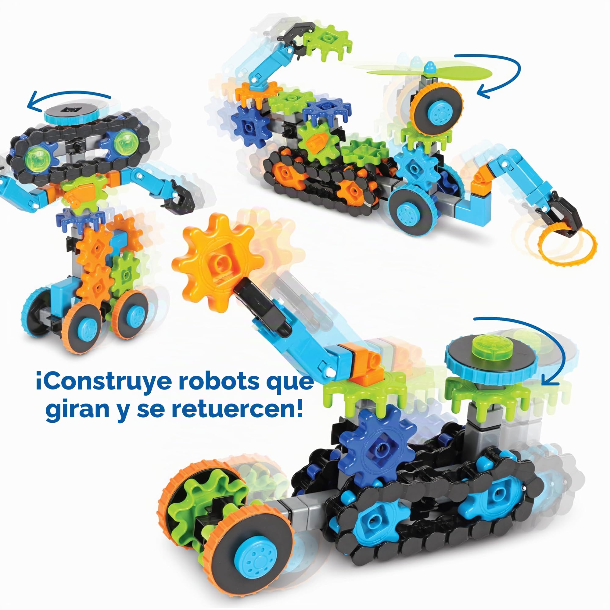 Learning Resources Robots en Movimiento de Gears Gears Gears, Stem, Juguete con Engranajes,Robot, niños de 5+ años de Edad