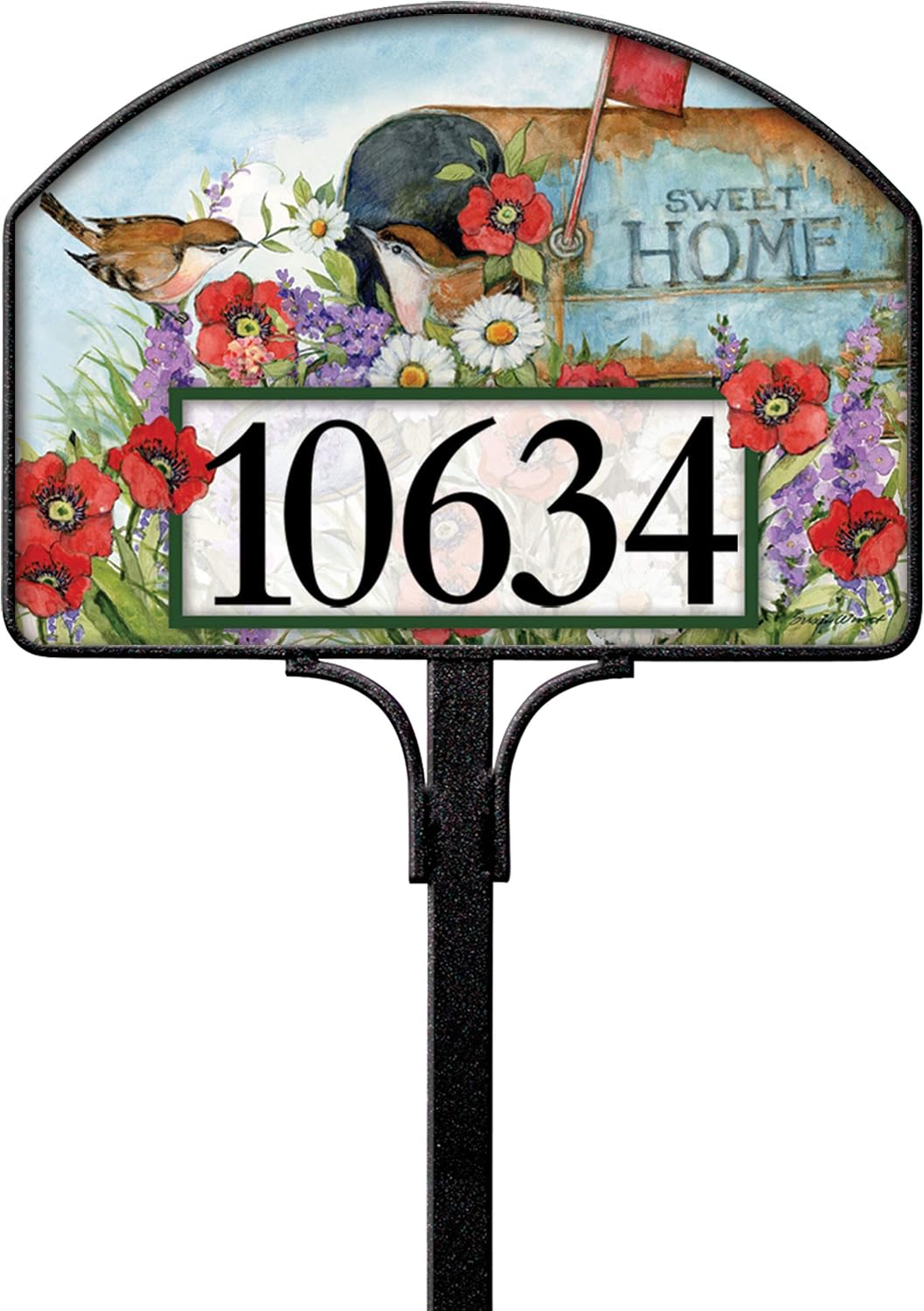 Yard Design Studio M Sweet Home Decorative Address Marker Yard Sign Magnet, Made in USA, Superior Weather Durability, 14 x 10 Inches