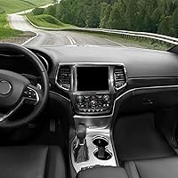 Vista 6 de RT-TCZ Consola central de fibra de carbono Navegación multimedia Panel GPS Trim Cubierta Decoración Interior Accesorios para Jeep Grand Cherokee