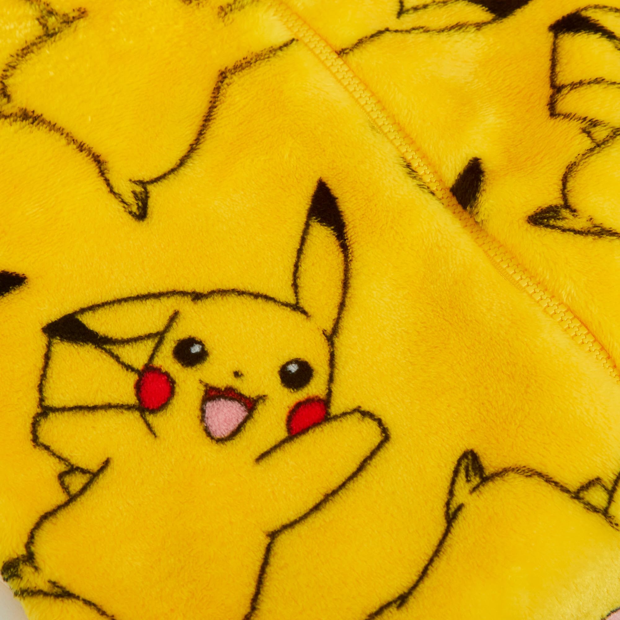 Pokémon Combinaison Enfant Fille Garçon Déguisement Tout-en-Un Pyjama avec Capuche 3D en Polaire Fermeture Éclair Loungewear