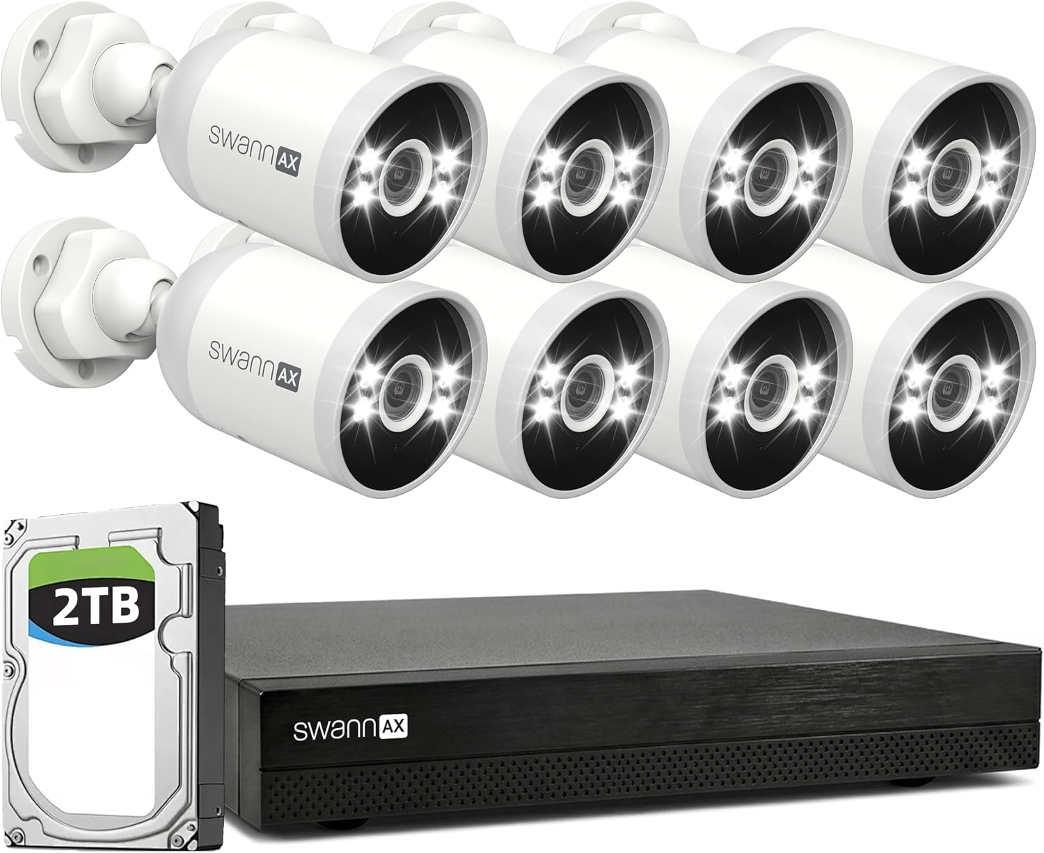 Nvr Color Box Amazon.com: Swann AdvancedX Wired NVR 4K Security Camera System 16 CH ...