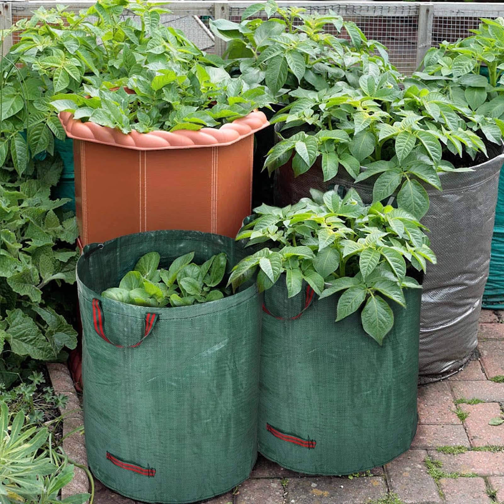3er Pack Gartensack 300L/80Gallon, Gartenabfallsack Laubsack, Wiederverwendbar Laubsack Pflanzsack Abfallsäcke - Gartentasche Für Gartenabfälle Laub Rasen