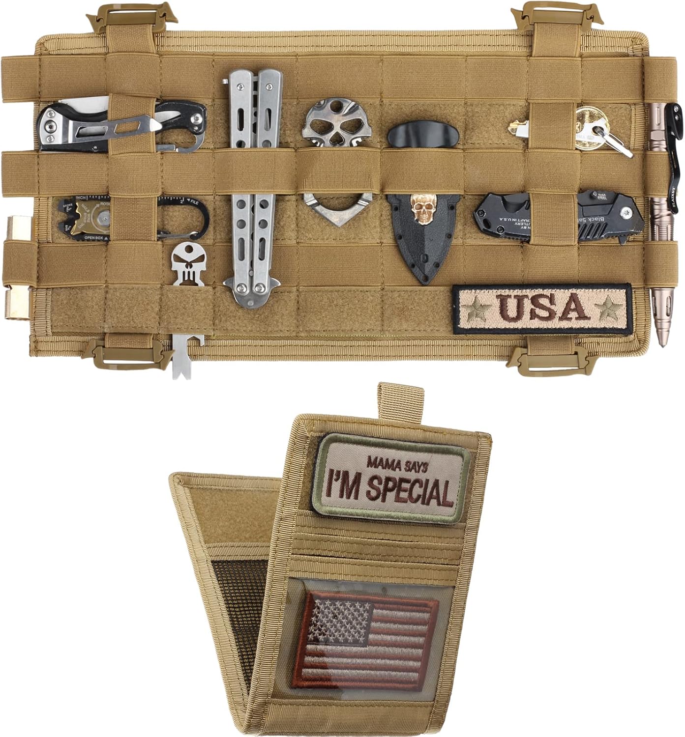 WYNEX Molle Car Visor Organizer with Detachable Card Pouch | Auto Sun Visor Storage Molle Panel with Elastic Webbing Slots for Glasses & Tactical Gear | Fit Most Vehicle, Jeeps, SUVs & Trucks WYNEX Molle Car Visor Organizer with Detachable Card Pouch | Auto Sun Visor Storage Molle Panel with Elastic Webbing Slots for Glasses & Tactical Gear | Fit Most Vehicle, Jeeps, SUVs & Trucks