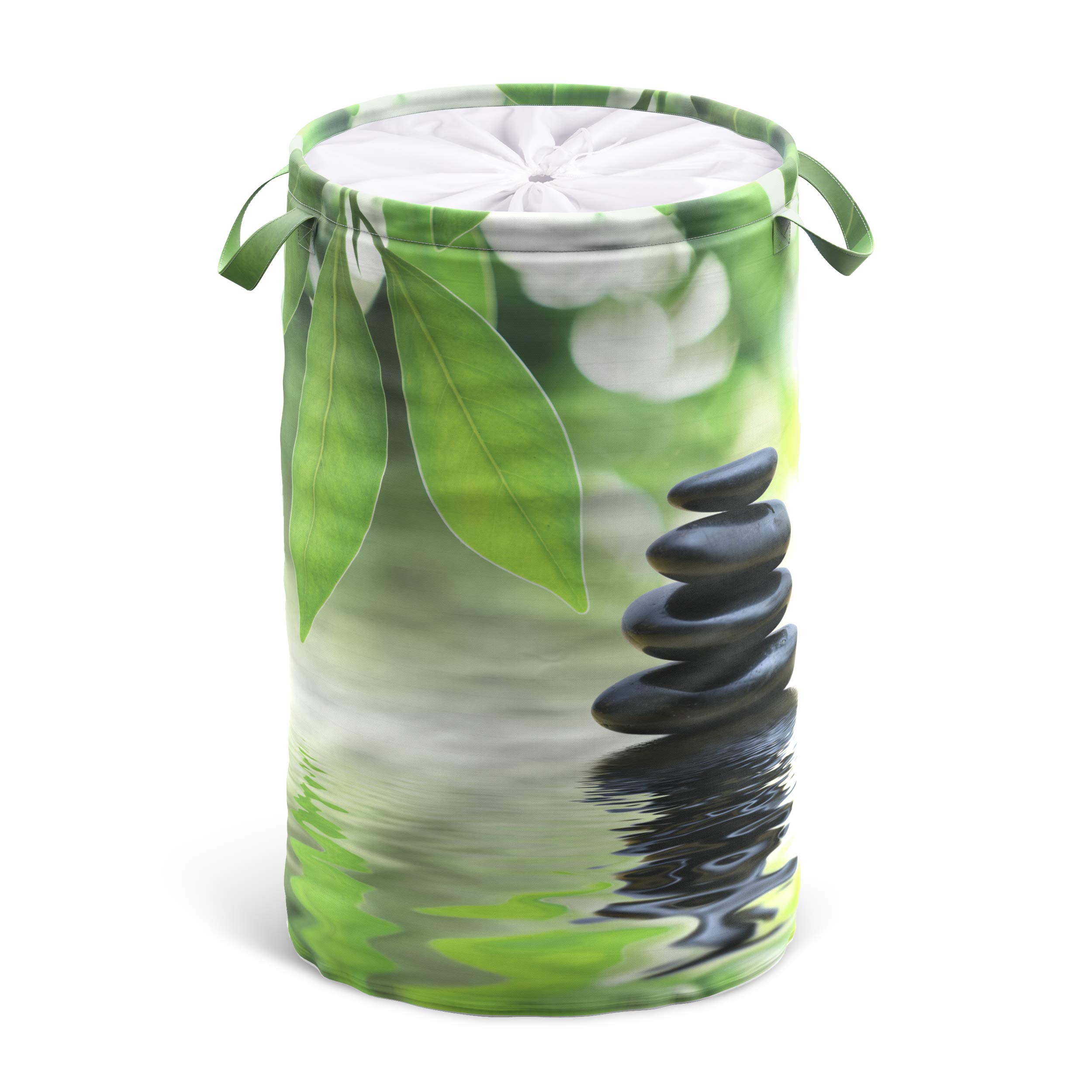 Sanilo Harmony Laundry Basket With Lid, Round Storage Container 60 Litres, Foldable Laundry Bin With Handles (Harmony)