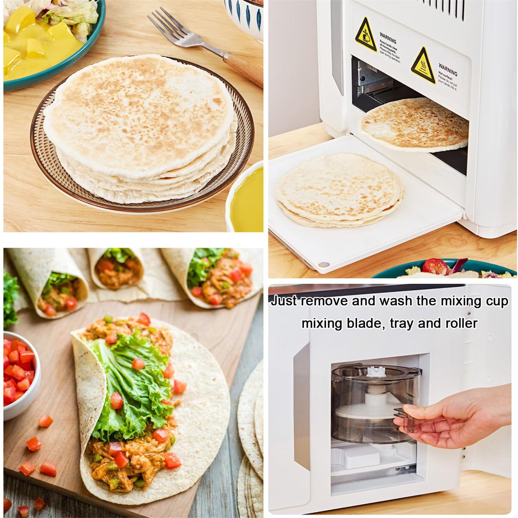 Elektrische Maschine Zur Herstellung Von Chapati, Tortilla, Pfannkuchen, Fladenbrot Und Pita, Vollautomatische Kommerzielle Brotmaschine FüR Den Heim-Roti-Maker Rotimatic