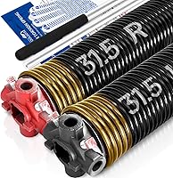 Vista 50 de Par de resortes de torsión para puerta de garaje de 2" juego con barras de bobinado antideslizantes y guantes, electroforesis de alta precisión sin