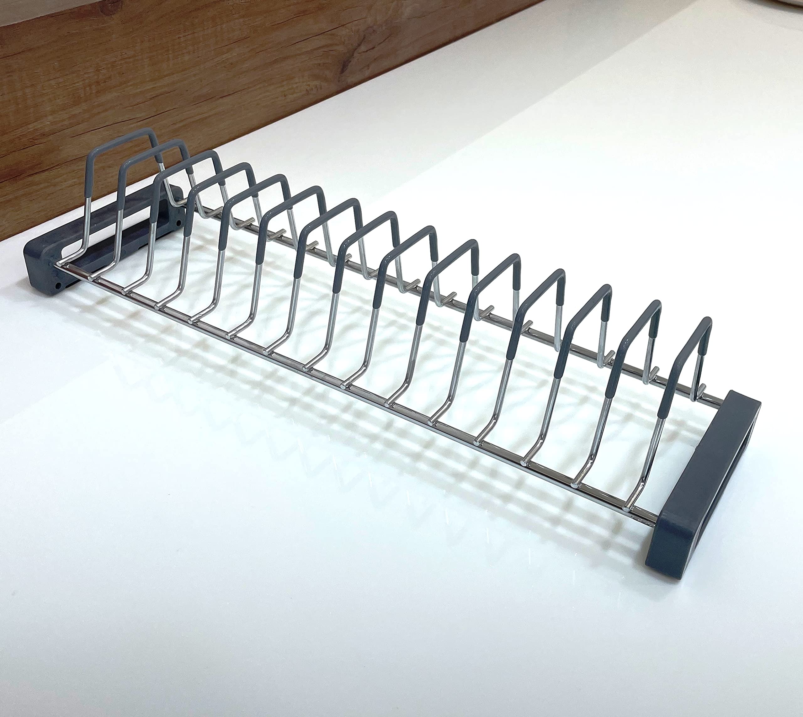 SmartSlide Stainless Steel Saucer Stand - Kitchen Organizer -3 SmartSlide Stainless Steel Saucer Stand - Kitchen Organizer -3