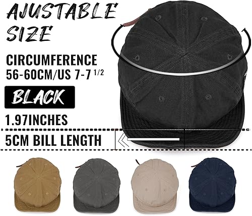 Miniatura 7 de Clape Gorra suave del casquillo de béisbol del casquillo del casquillo del casquillo del casquillo del casquillo cortocasquillo del sombrero del