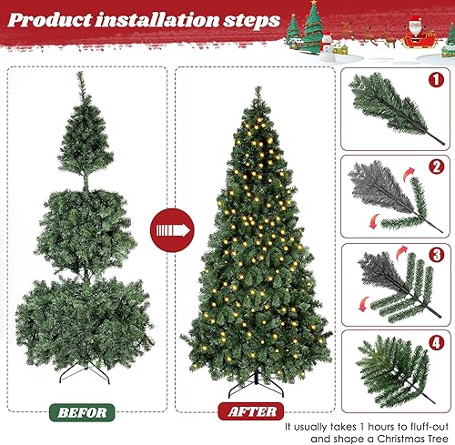 Miniatura 2 de Árbol de Navidad artificial de abeto prémium de 7.5 pies para el hogar, oficina, decoración de fiesta con 1188 puntas de rama, fácil montaje,