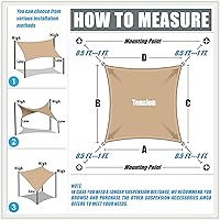 Vista 2 de Amgo ATAPS12 - Toldo rectangular, cubierta para el sol, marquesina, 95 % de bloqueo UV, permeable al agua y el aire, comercial y residencial
