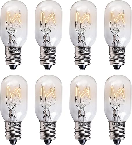 Canamax Bombilla T20 E12 de roca de sal de 15 W, 120 V, luz blanca cálida de alto rendimiento, 2700 K, 80 lm para lámparas y cestas de sal del