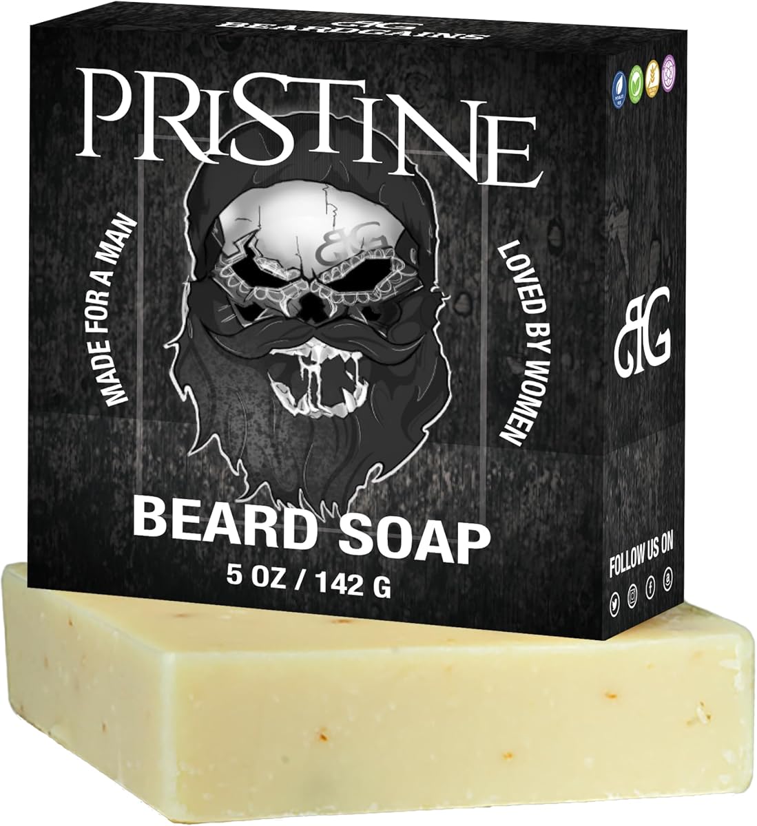 Beard Gains Jabón orgánico Acondicionador de leche de cabra para hombres