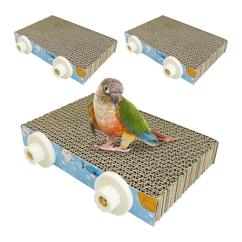 Plataforma de Papelão Corrugado para Gaiola de Aves Apatal H121, Tamanho Médio, Pacote com 3