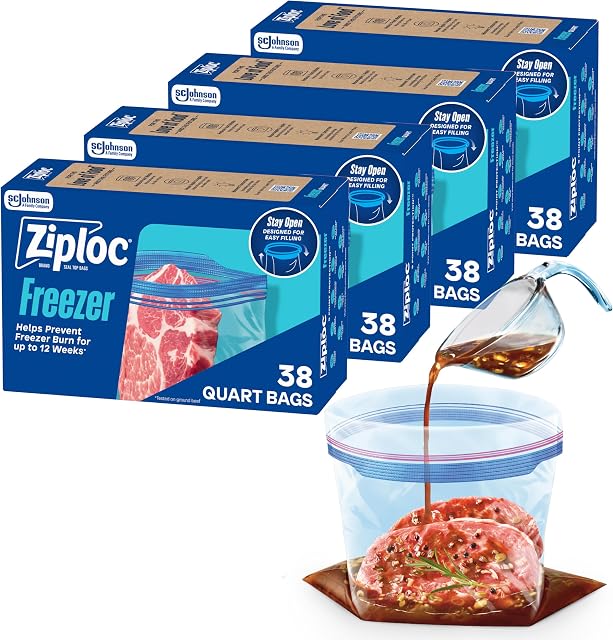Ziploc Quart Freezer Bags Food Storage