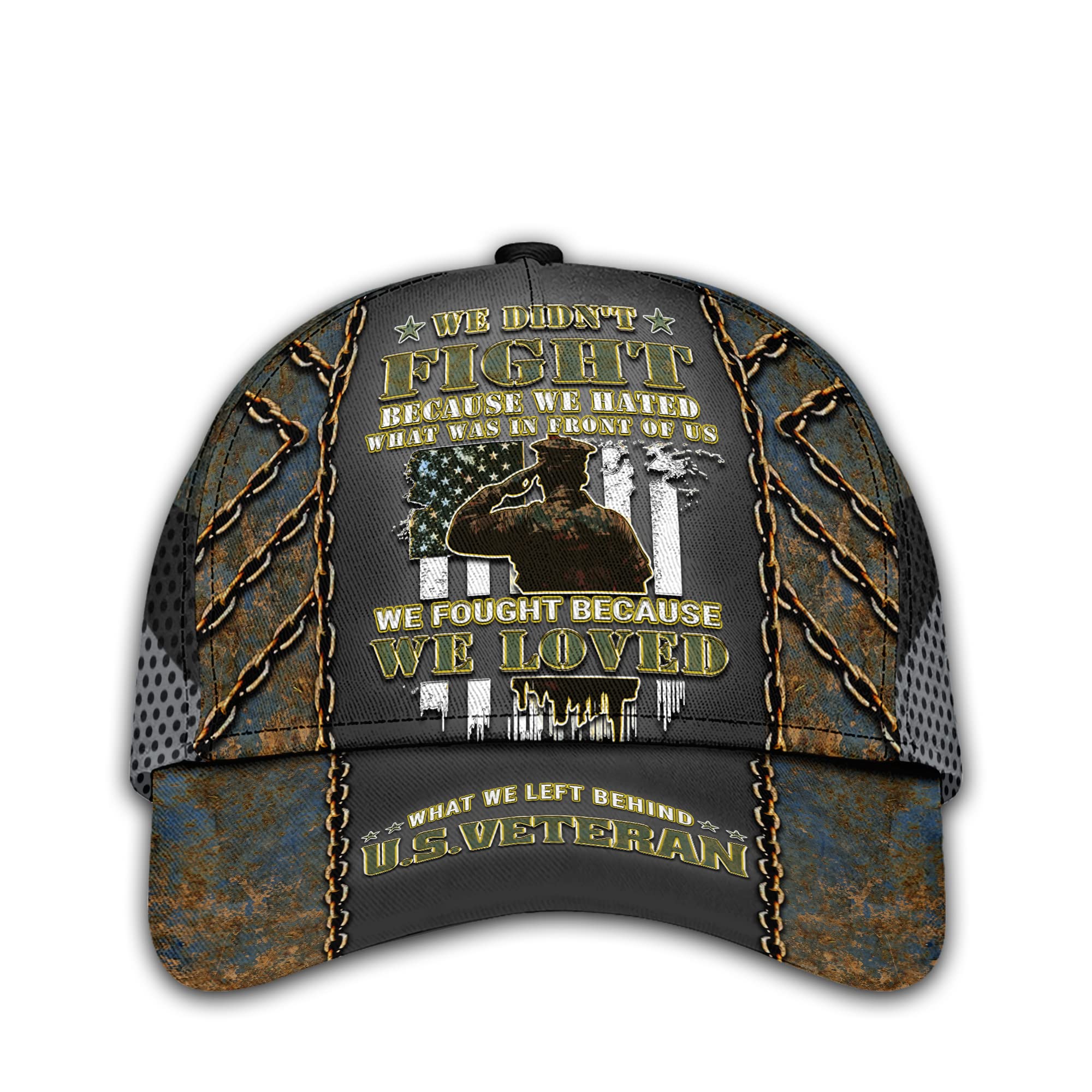 WOASTUFFAll Over Printed Cap, Veteran Cap for Dad, Veteran Cap for Men, Remember Veteran Cap, Veteran Cap for Grandpa, Gift for Dad, Dad Cap, Gift for Veteran, Gift for Memorial Day Green, Green, 6