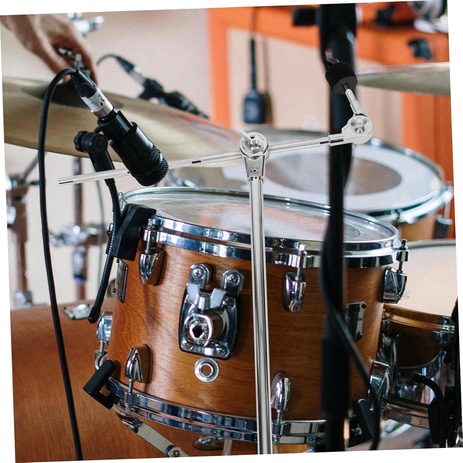 ERINGOGO Drum Mounted Cymbal Arm Adjustable Boom Arm for Cymbals Display Holder Durable and Sturdy Design for Easy Installation for Drum Set Performance