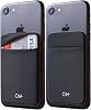 CA Cheap Sunday - 2 Packs Phone Wallet Card Holder for Phone Case Sleeves Stick On Wallet for Cell Phone Card Holder Durable Adhesive Sticker ID Credit Card Holder for Back of Phone Black 2Pcs
